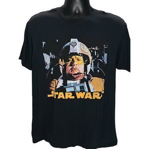 Star Wars X-Wing Rebel Pilot Jek Porkins Black T-Shirt Large - A New Hope - Zuni